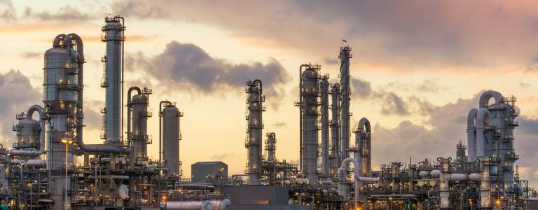 An oil refinery in the Netherlands